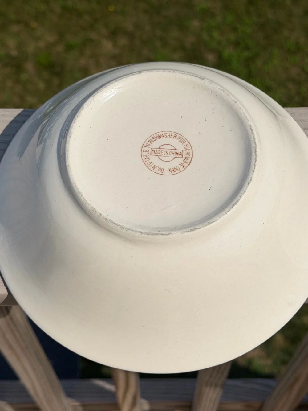 Vintage Prinetti Glossy Stoneware Serving Bowl, Orange Band Ring 9